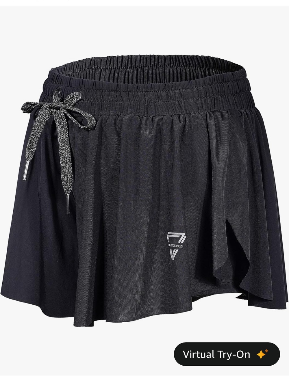 Women's Black Athletic Running Shorts